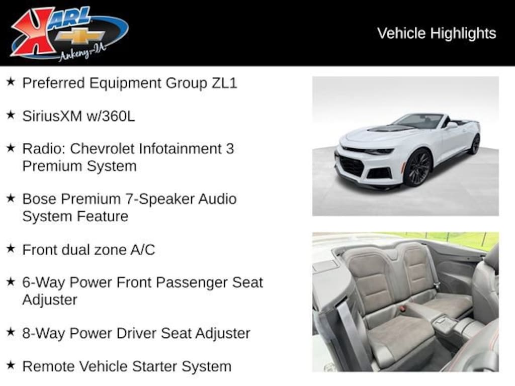 Used 2023 Chevrolet Camaro ZL1 Performance