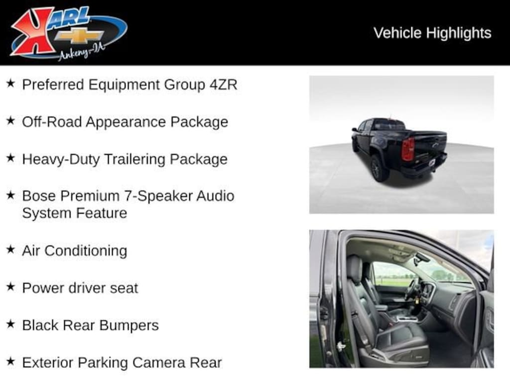 Used 2019 Chevrolet Colorado 4WD ZR2 Truck Crew Cab