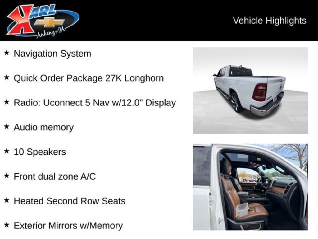 Used 2023 Ram 1500 Limited Longhorn Crew Cab 4x4 57 Box Truck Crew Cab