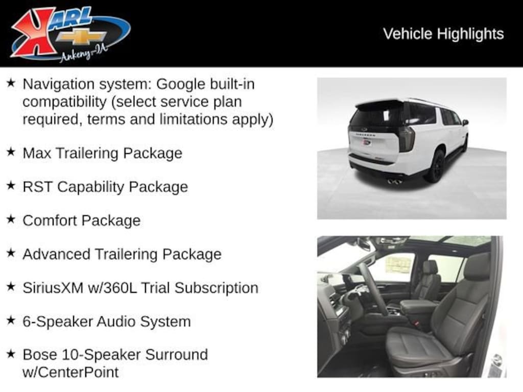 New 2026 Chevrolet Suburban RST SUV