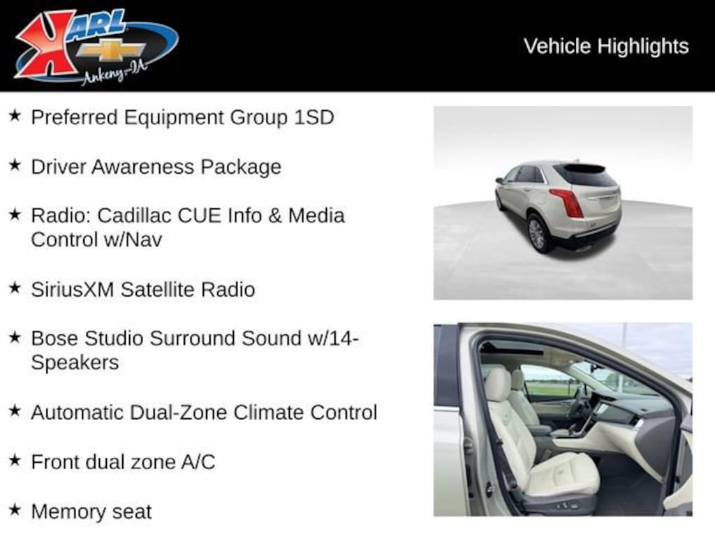Used 2017 CADILLAC XT5 Luxury AWD SUV