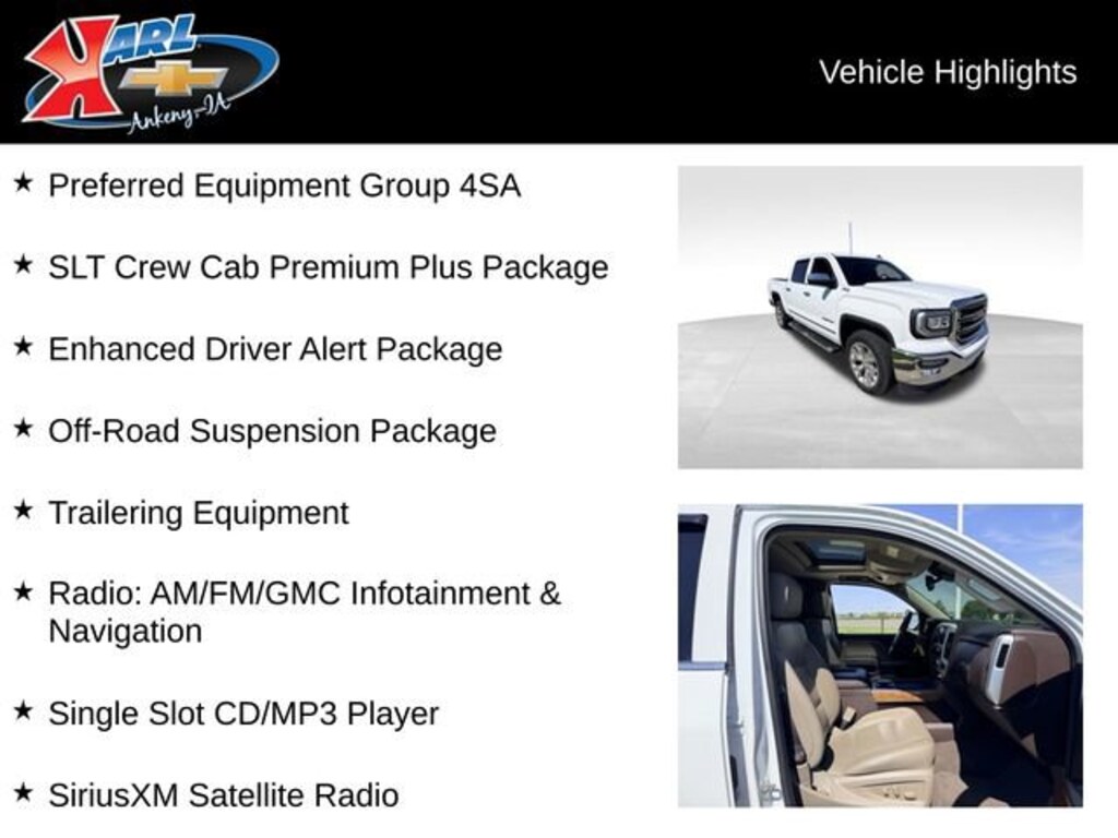 Used 2018 GMC Sierra 1500 SLT Truck Crew Cab