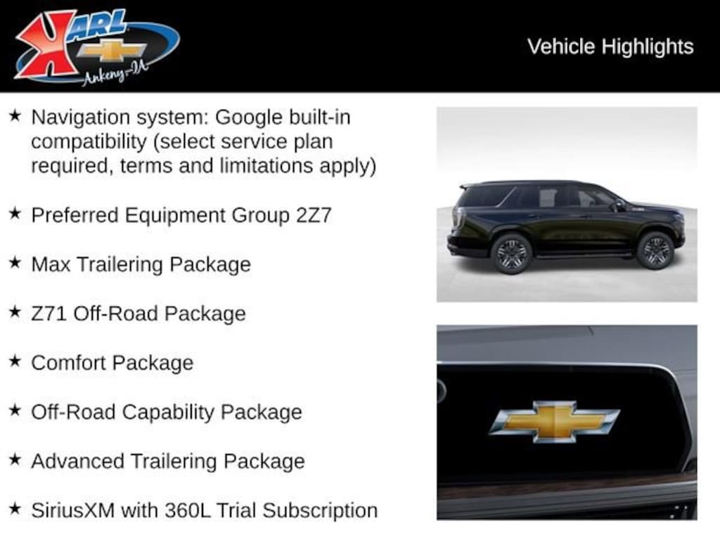 New 2026 Chevrolet Tahoe Z71 SUV