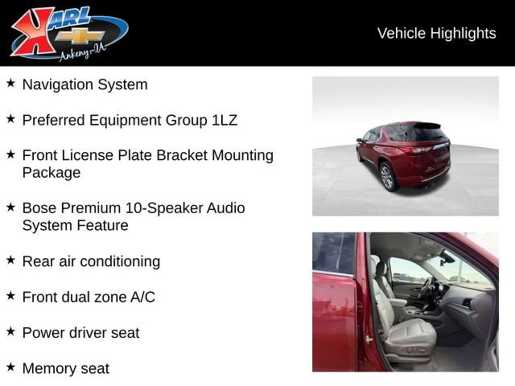 Used 2021 Chevrolet Traverse Premier SUV