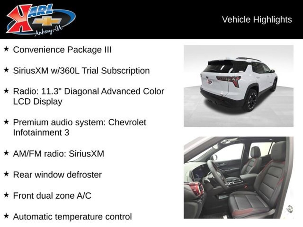 New 2026 Chevrolet Equinox RS SUV