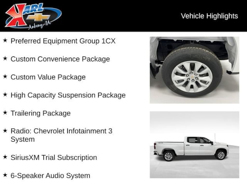 New 2026 Chevrolet Silverado 1500 Custom Truck Crew Cab