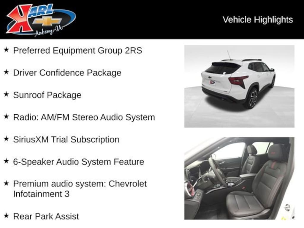 New 2026 Chevrolet Trax 2RS SUV