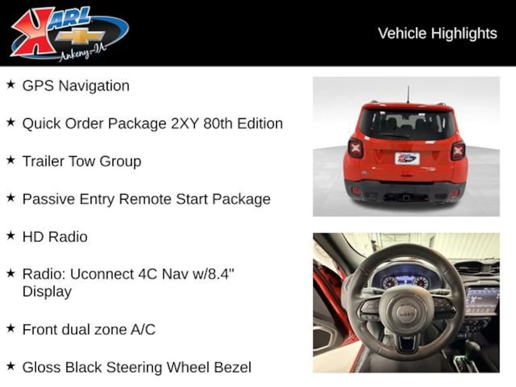 Used 2021 Jeep Renegade 80th Anniversary 4X4 SUV