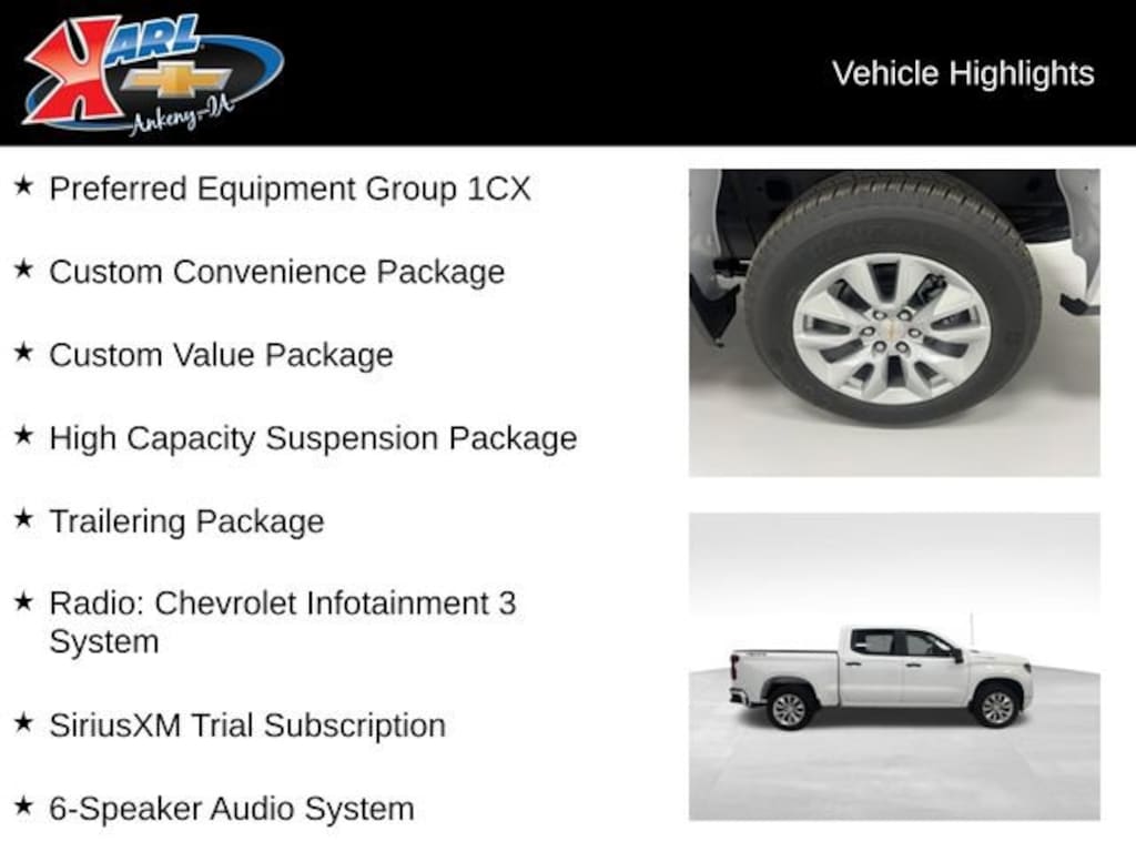 New 2026 Chevrolet Silverado 1500 Custom Truck Crew Cab
