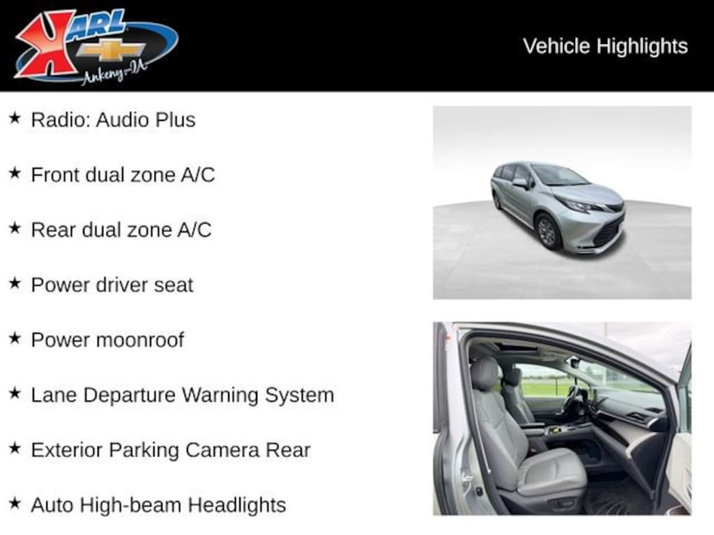 Used 2022 Toyota Sienna XLE Minivan