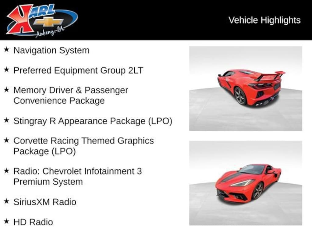 Used 2022 Chevrolet Corvette Stingray 2LT Performance