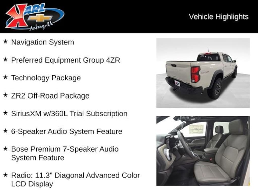 New 2026 Chevrolet Colorado ZR2 Truck Crew Cab