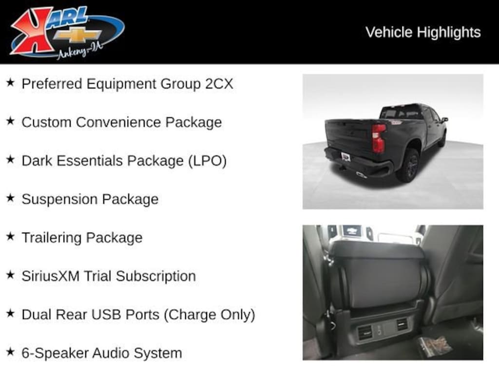 New 2026 Chevrolet Silverado 1500 Custom Trail Boss Truck Crew Cab