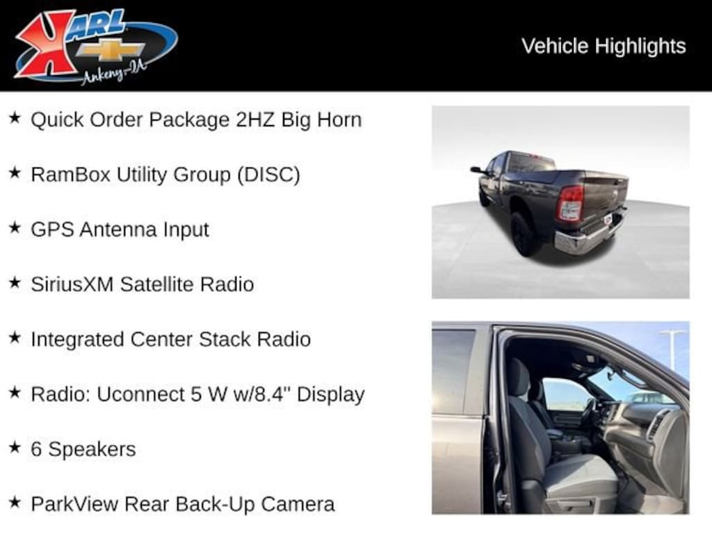 Used 2022 Ram 2500 Big Horn Crew Cab 4x4 64 Box Truck Crew Cab