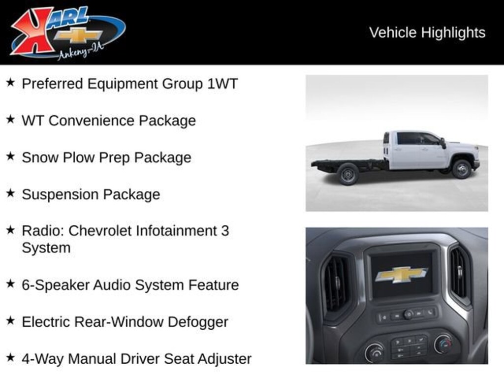 New 2025 Chevrolet Silverado 3500 HD Chassis Cab Work Truck Truck Crew Cab