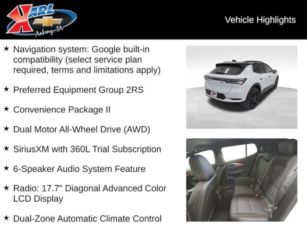 New 2026 Chevrolet Equinox EV RS SUV