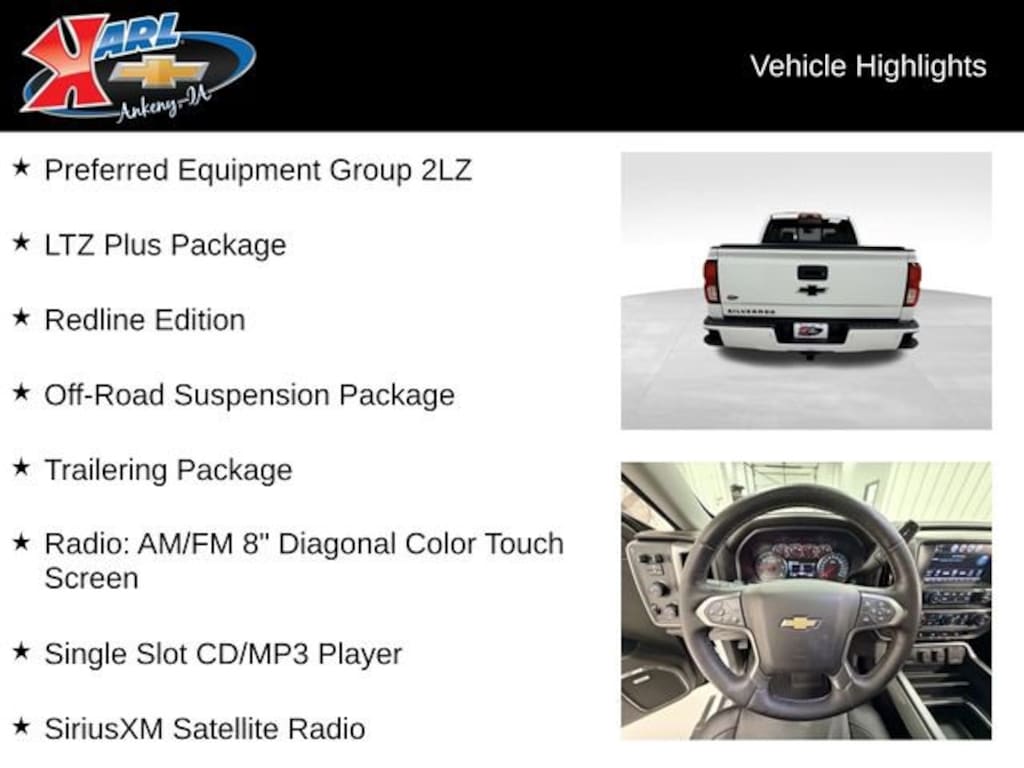 Used 2018 Chevrolet Silverado 1500 LTZ Truck Crew Cab
