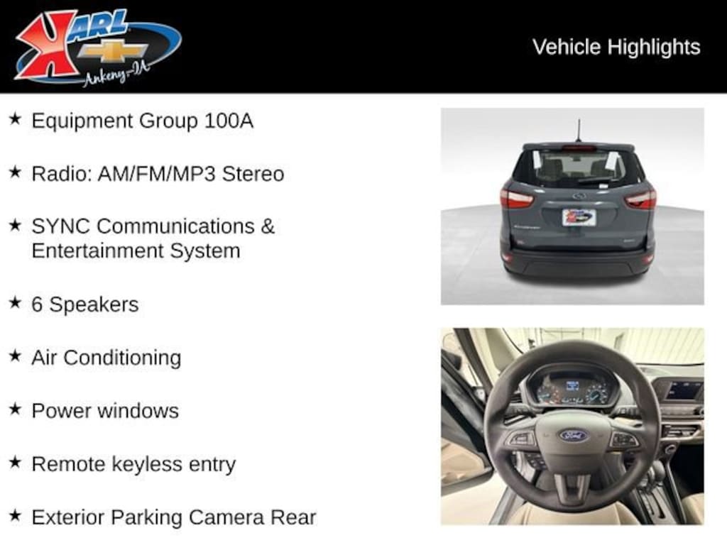 Used 2022 Ford EcoSport S SUV