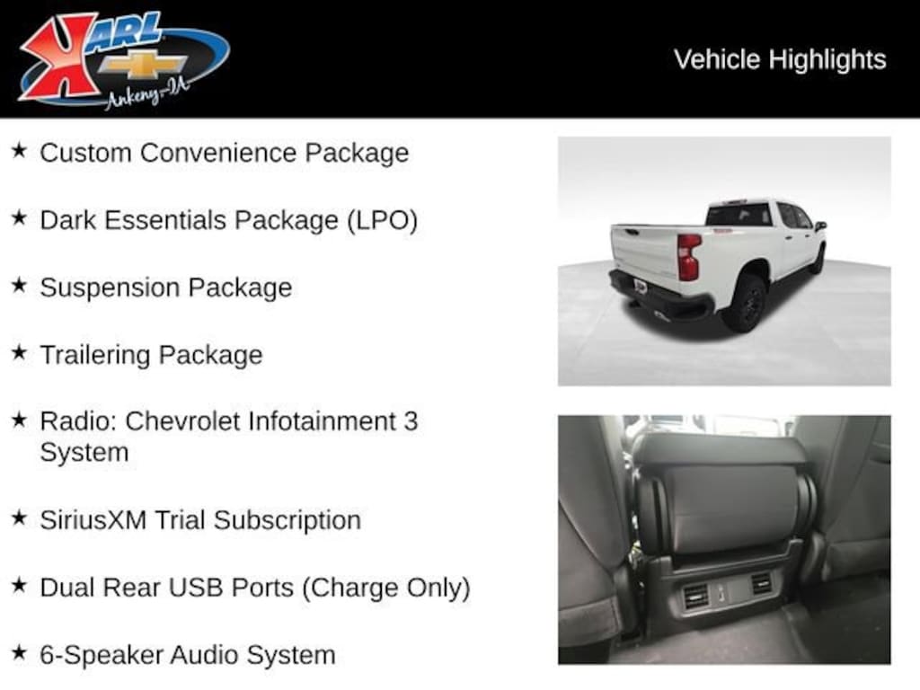 New 2026 Chevrolet Silverado 1500 Custom Trail Boss Truck Crew Cab