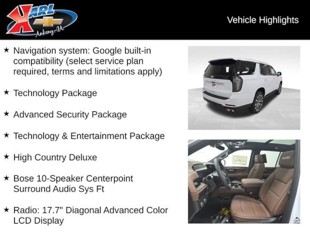 New 2026 Chevrolet Tahoe High Country SUV