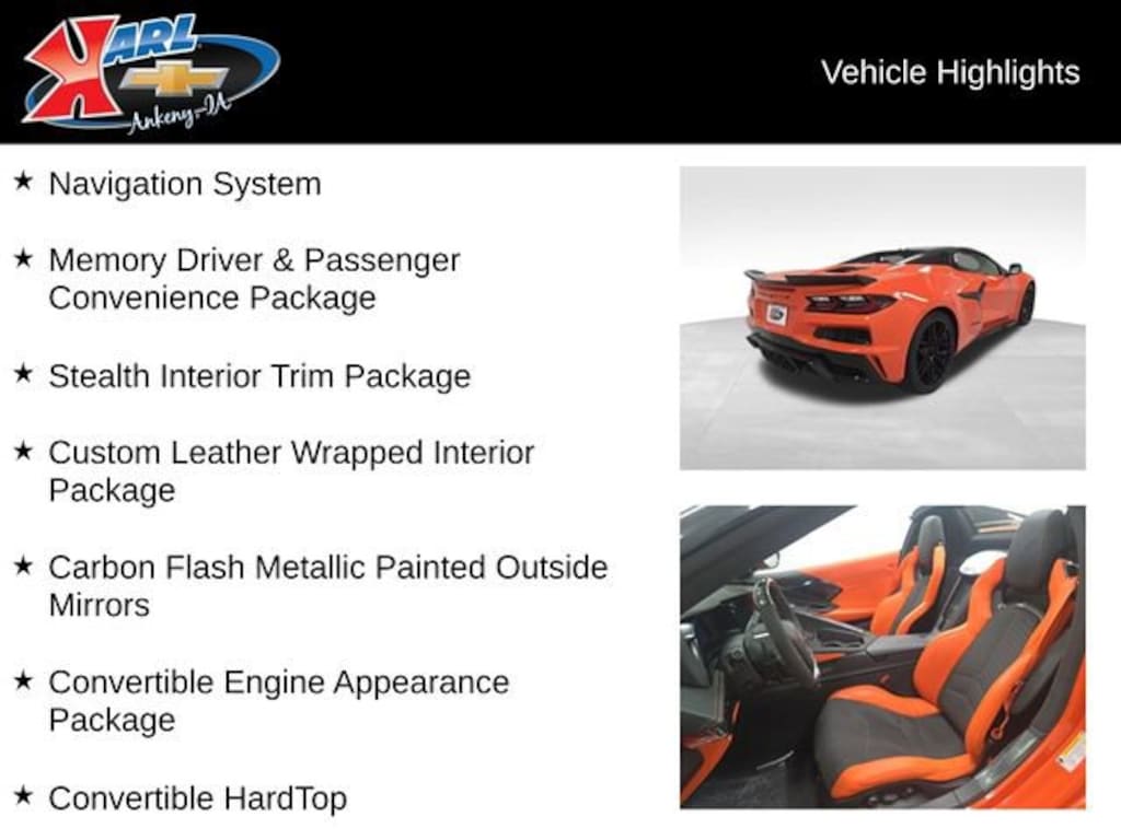 New 2025 Chevrolet Corvette Z06 3LZ Convertible