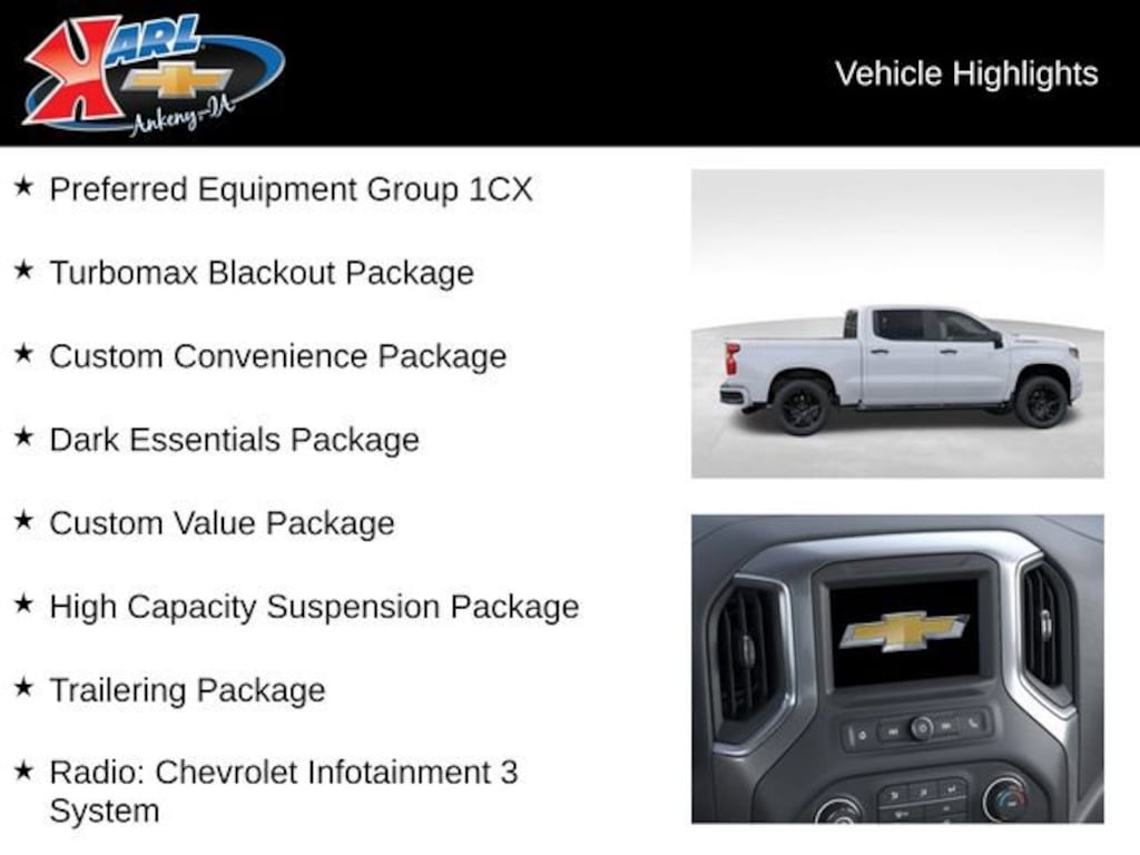 New 2026 Chevrolet Silverado 1500 Custom Truck Crew Cab