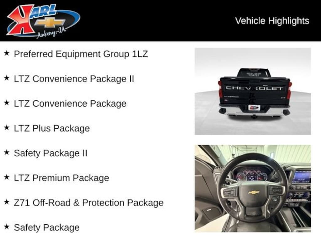 Used 2021 Chevrolet Silverado 1500 LTZ Truck Crew Cab