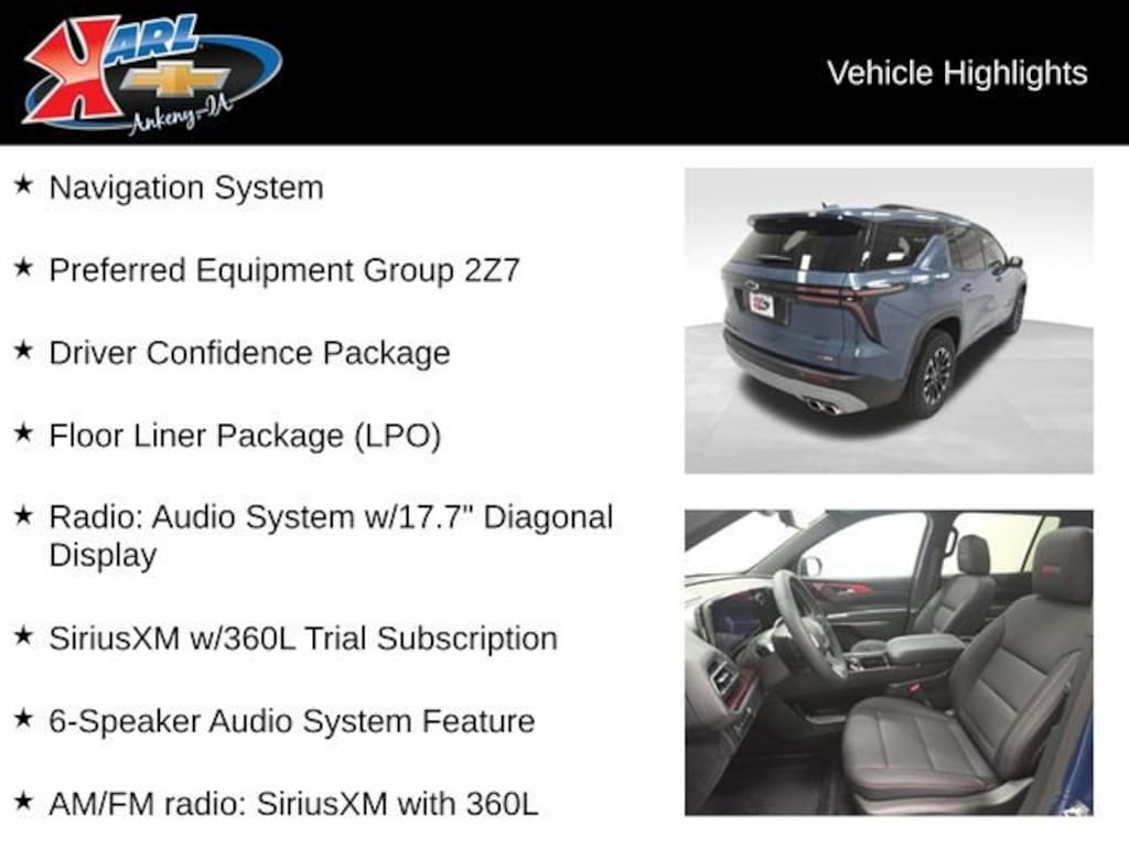 New 2026 Chevrolet Traverse Z71 SUV