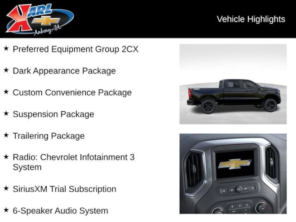 New 2026 Chevrolet Silverado 1500 Custom Trail Boss Truck Crew Cab