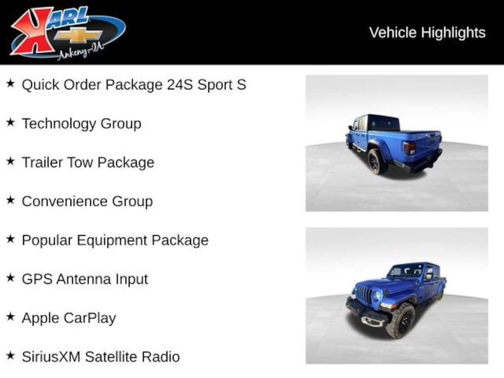 Used 2021 Jeep Gladiator Sport S 4x4 Truck Crew Cab