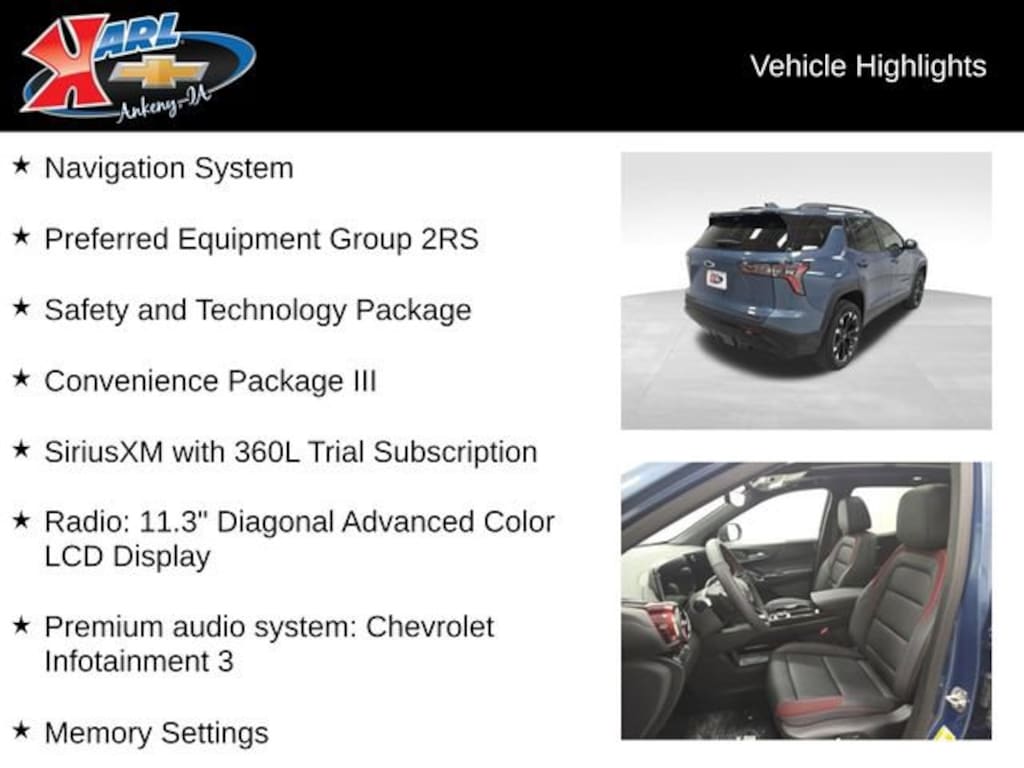 New 2026 Chevrolet Equinox RS SUV