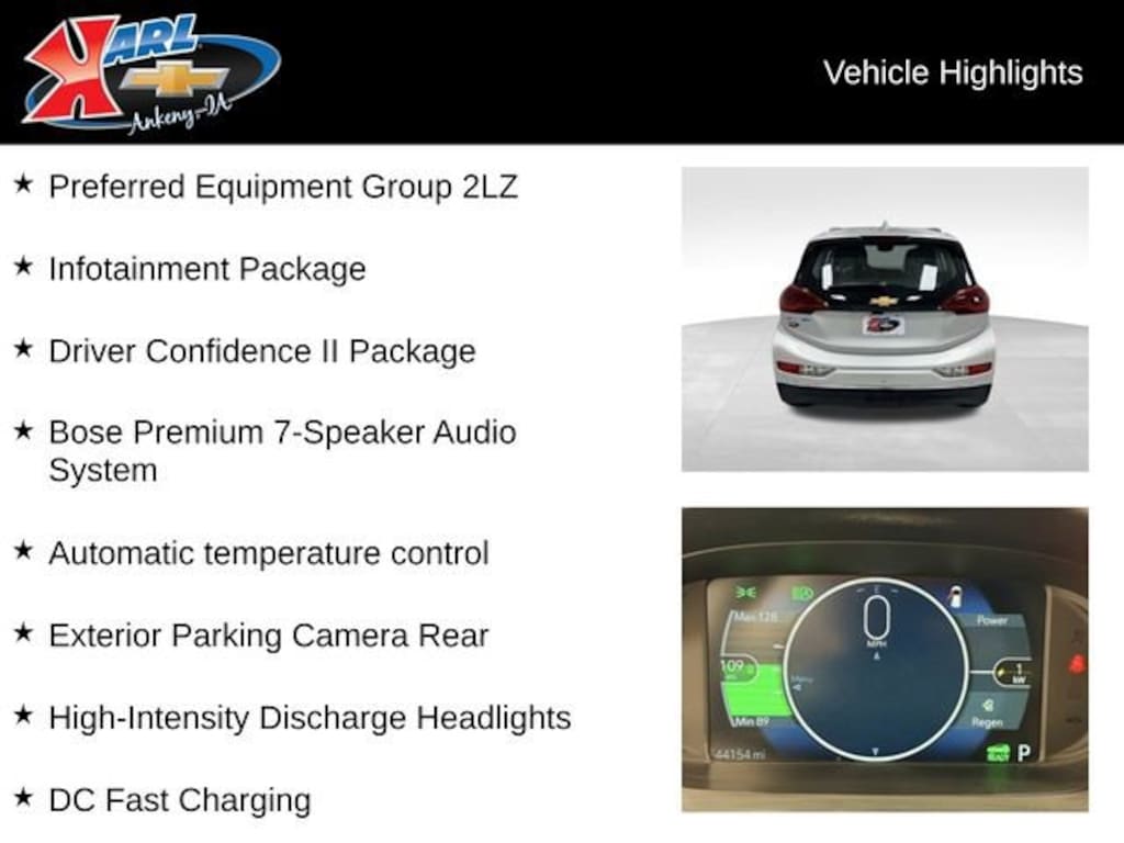 Used 2019 Chevrolet Bolt EV Premier Car