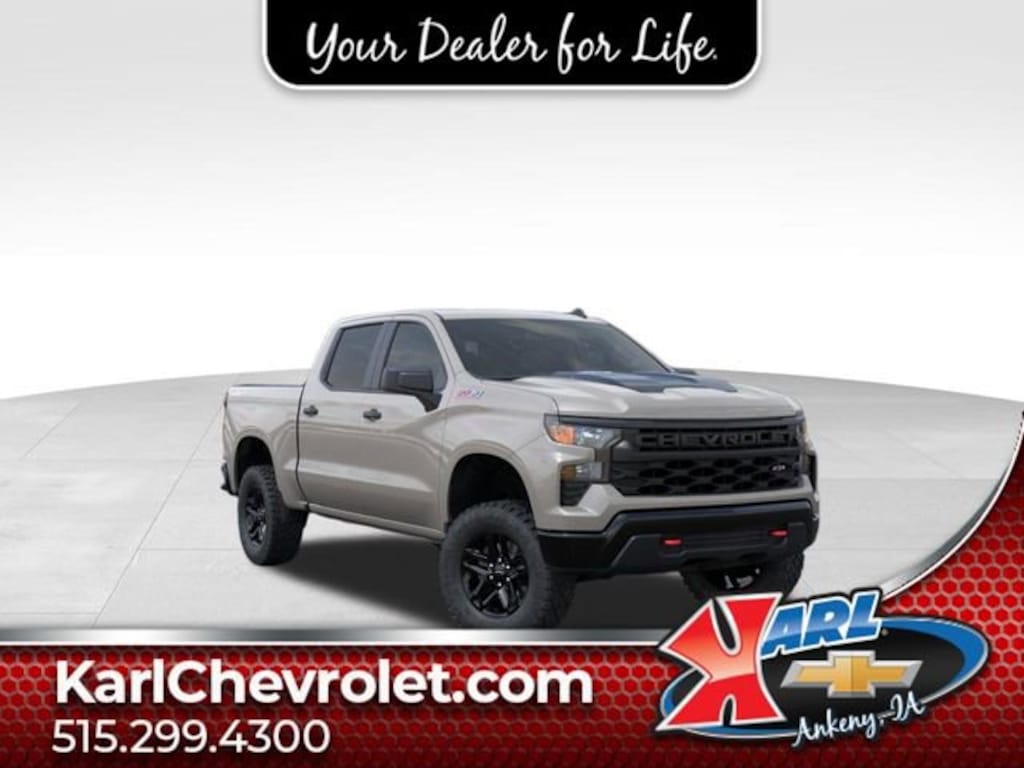 New 2026 Chevrolet Silverado 1500 Custom Trail Boss Truck Crew Cab