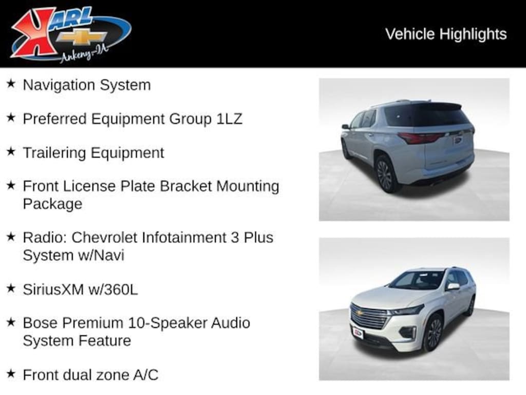 Used 2022 Chevrolet Traverse Premier SUV