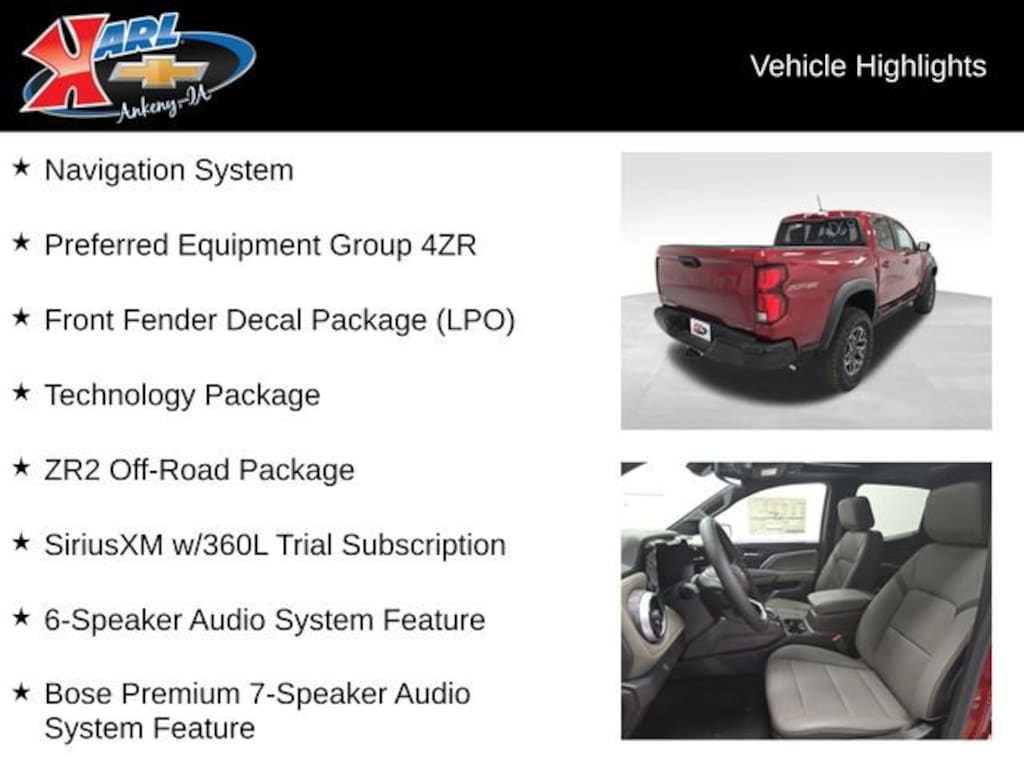 New 2026 Chevrolet Colorado ZR2 Truck Crew Cab