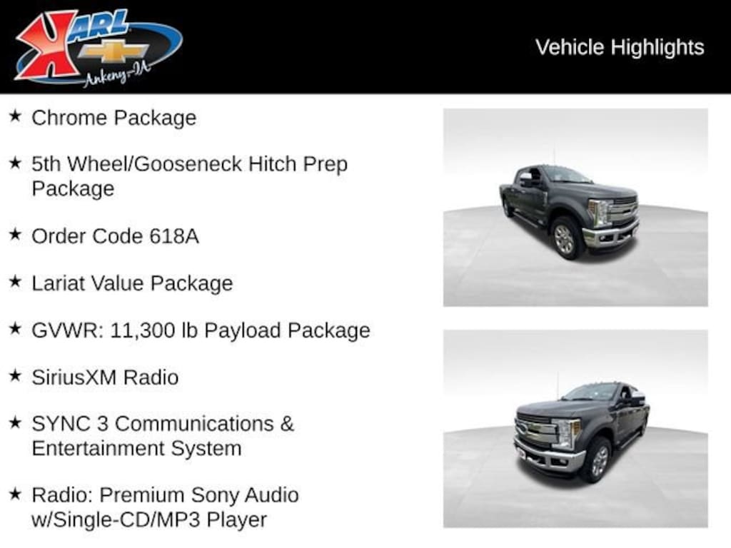 Used 2018 Ford F-350 Lariat Truck Crew Cab