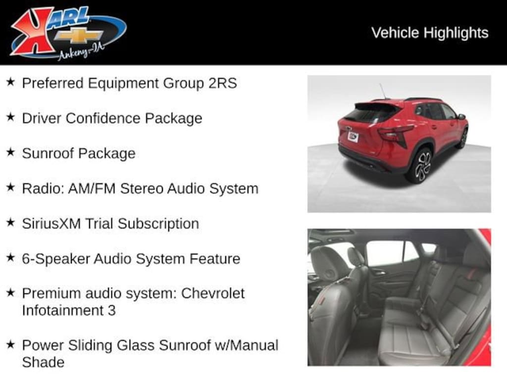 New 2026 Chevrolet Trax 2RS SUV