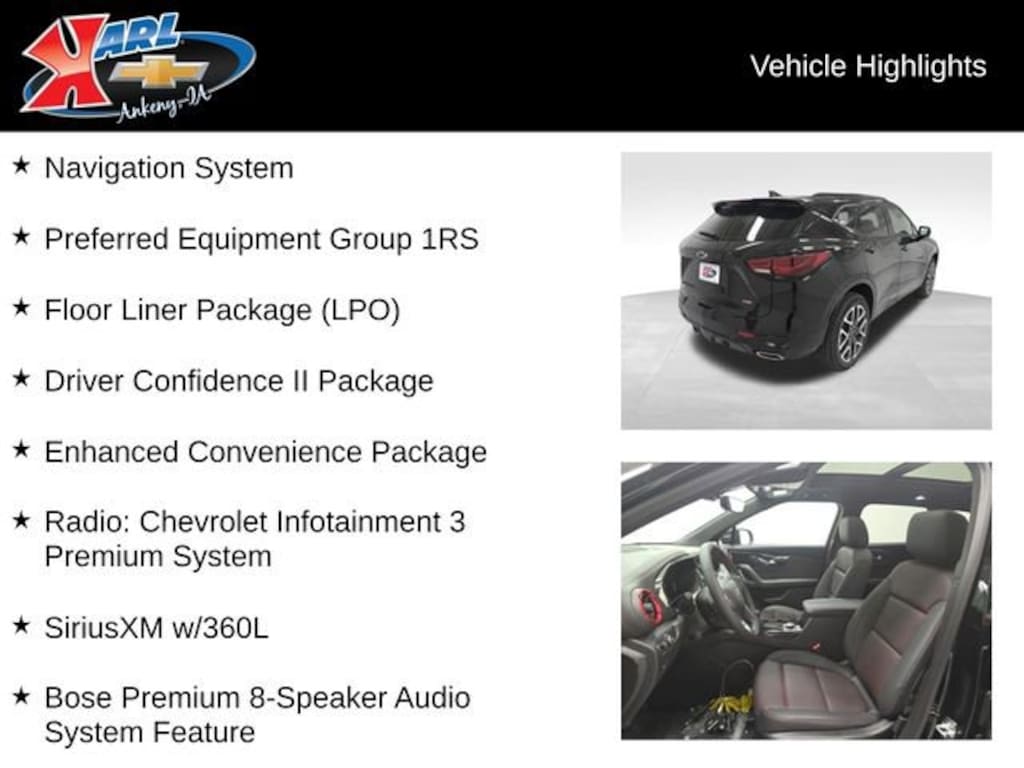 New 2025 Chevrolet Blazer RS SUV