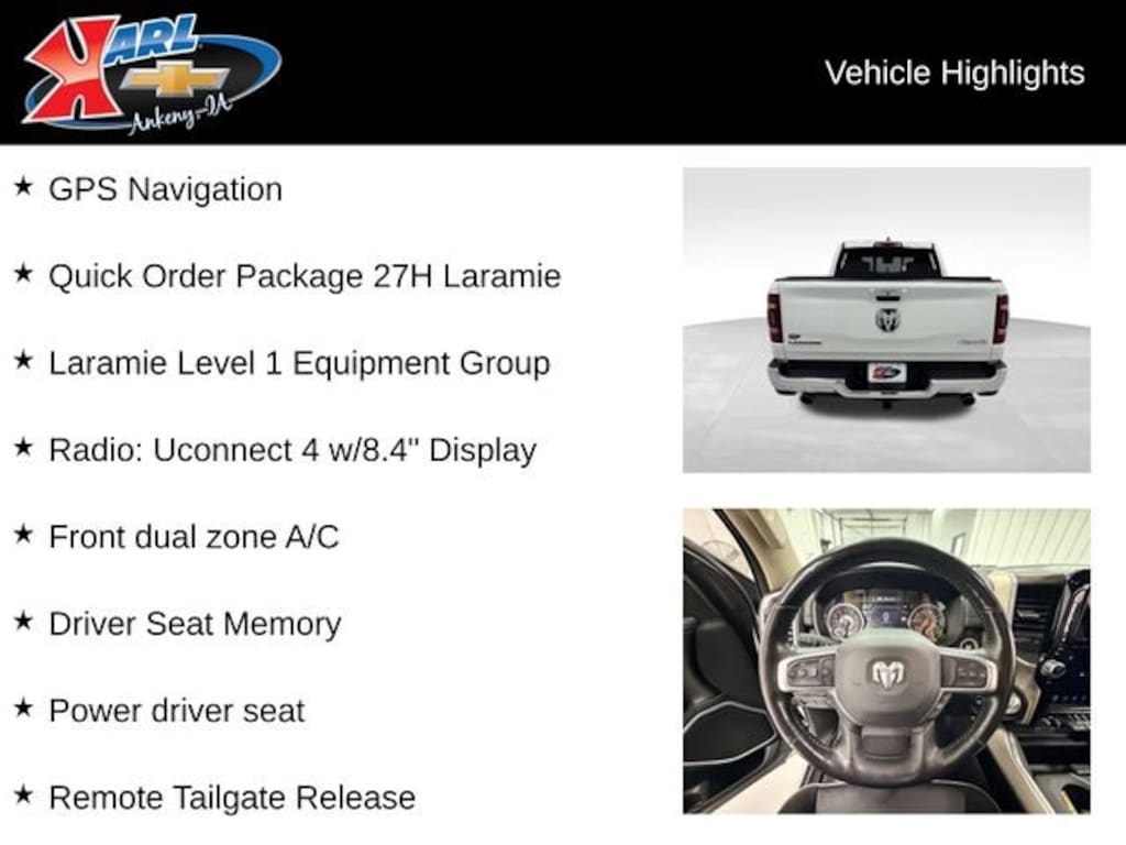 Used 2020 Ram 1500 Laramie Crew Cab 4x4 57 Box Truck Crew Cab
