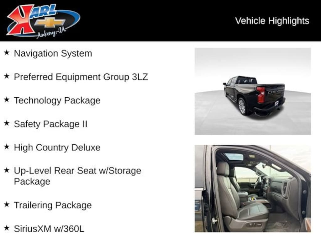 Used 2020 Chevrolet Silverado 1500 High Country Truck Crew Cab