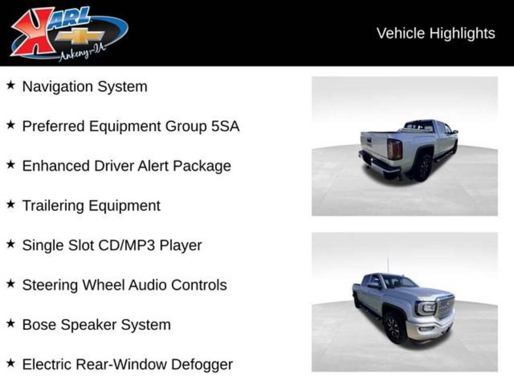 Used 2018 GMC Sierra 1500 Denali Truck Crew Cab