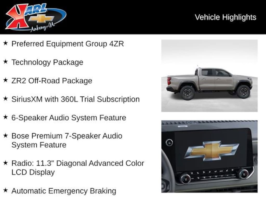 New 2026 Chevrolet Colorado ZR2 Truck Crew Cab