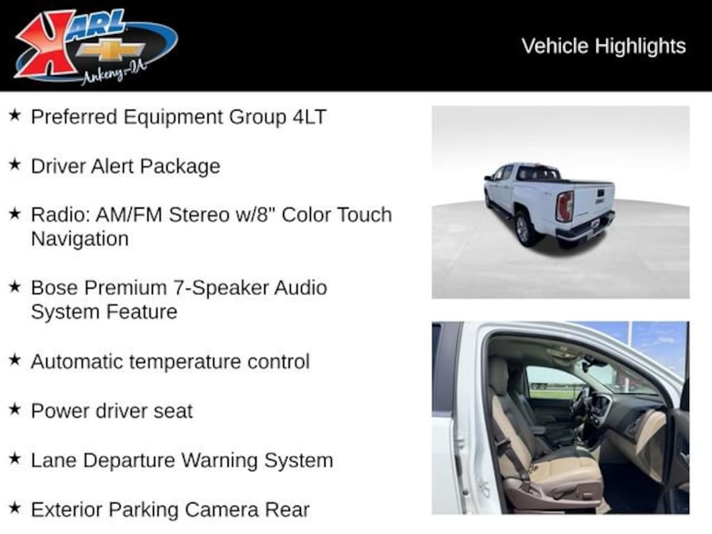 Used 2016 GMC Canyon 4WD SLT Truck Crew Cab