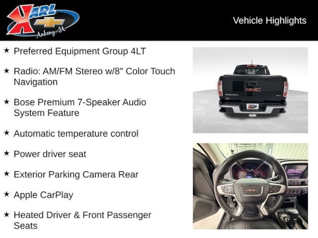 Used 2016 GMC Canyon 4WD SLT Truck Crew Cab