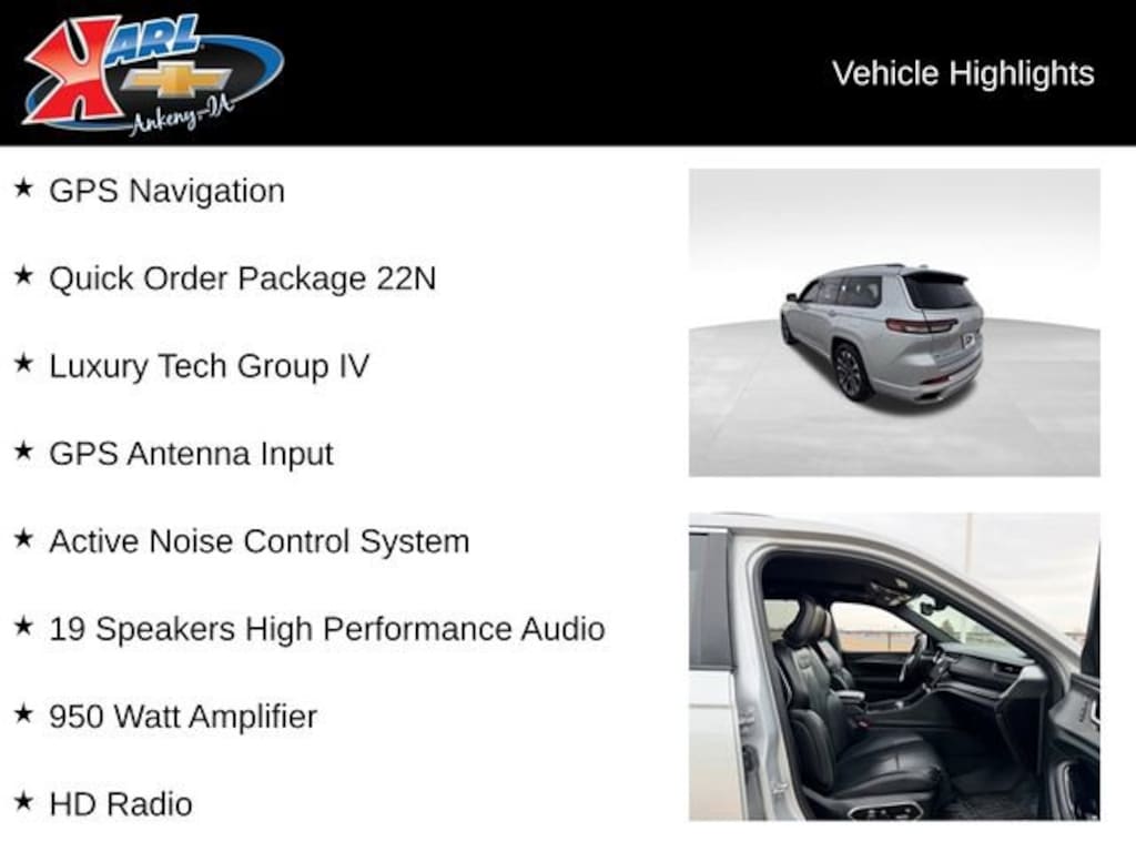 Used 2022 Jeep Grand Cherokee L Overland 4x4 SUV