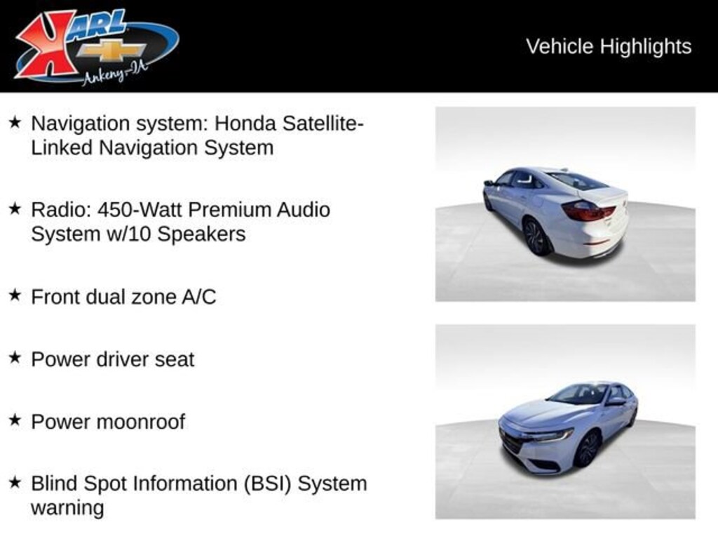 Used 2021 Honda Insight Touring Sedan