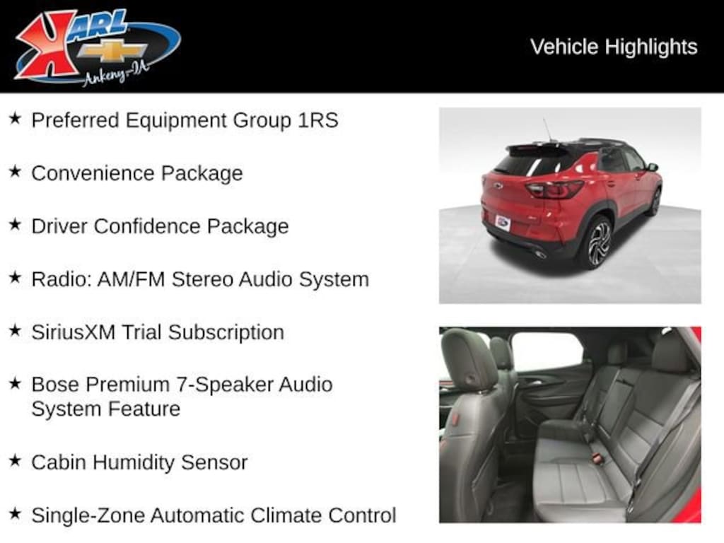 New 2026 Chevrolet Trailblazer RS SUV