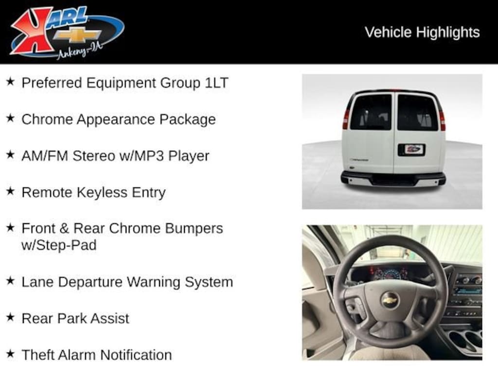 Used 2025 Chevrolet Express Passenger 1LT Van