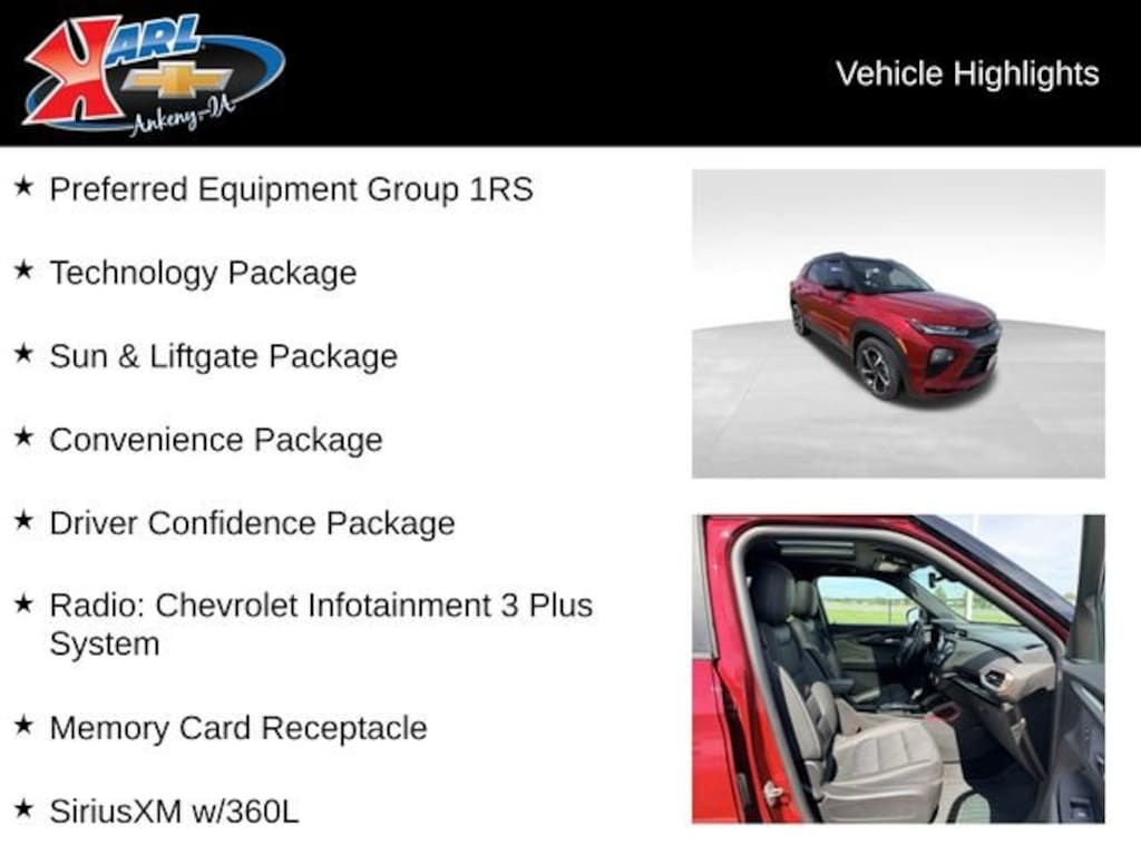 Used 2021 Chevrolet Trailblazer RS SUV