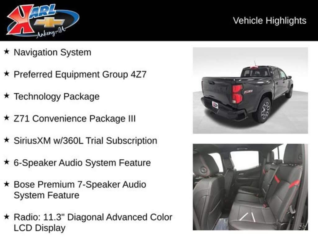 New 2026 Chevrolet Colorado Z71 Truck Crew Cab